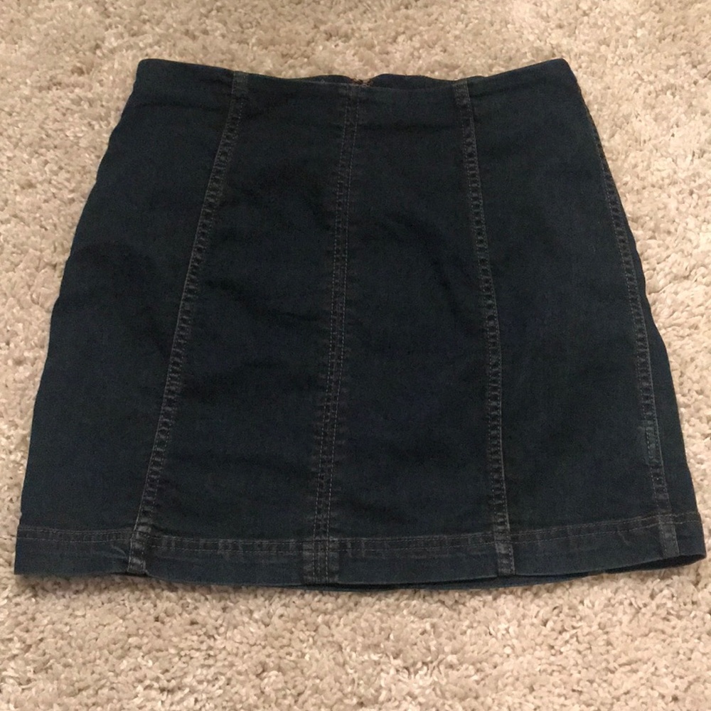 Free People denim jean skirt Sz 10